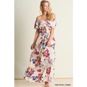 Floral off the shoulder maxi